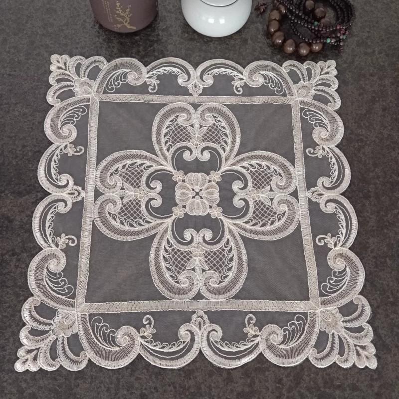 Modern classical embroidery square table mat vase fruit tray table lamp pad cloth furniture cover cloth wedding banquet decor