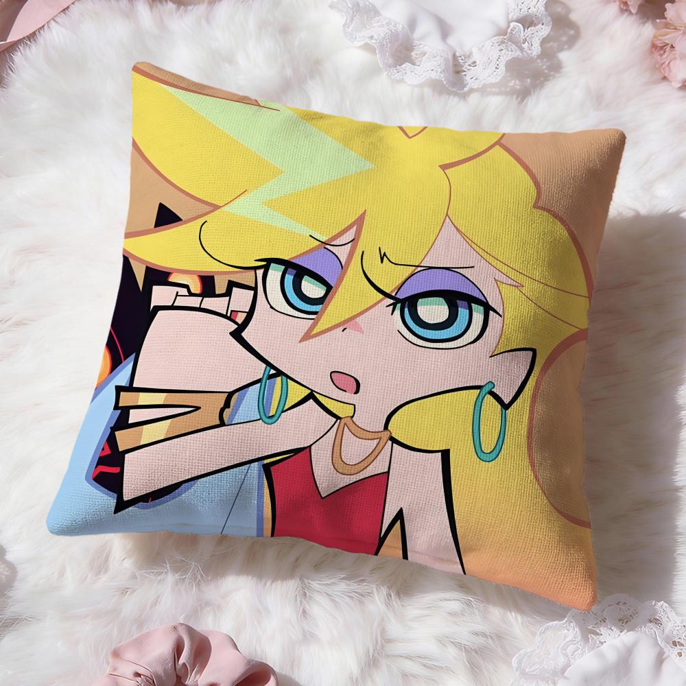P-panty and Stockings Cushion Cover Premium Comfort Reversible Pillow Cove -Two In One Design for Any Room & Car Interior