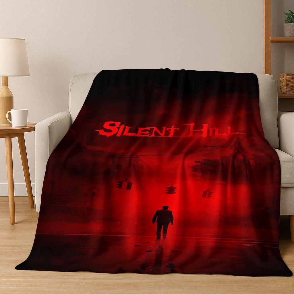 Classic Silent Hill Horror Game Movie Art Flannel Blanket,Cozy Soft Throw Blanket for Home Bedroom Bed Sofa Picnic Cover Gift