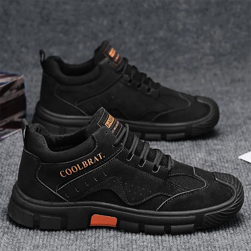 

Men sneakers autumn new workwear shoes anti slip lightweight odor proof wear-resistant lace up comfort cotton shoes outdoor 39