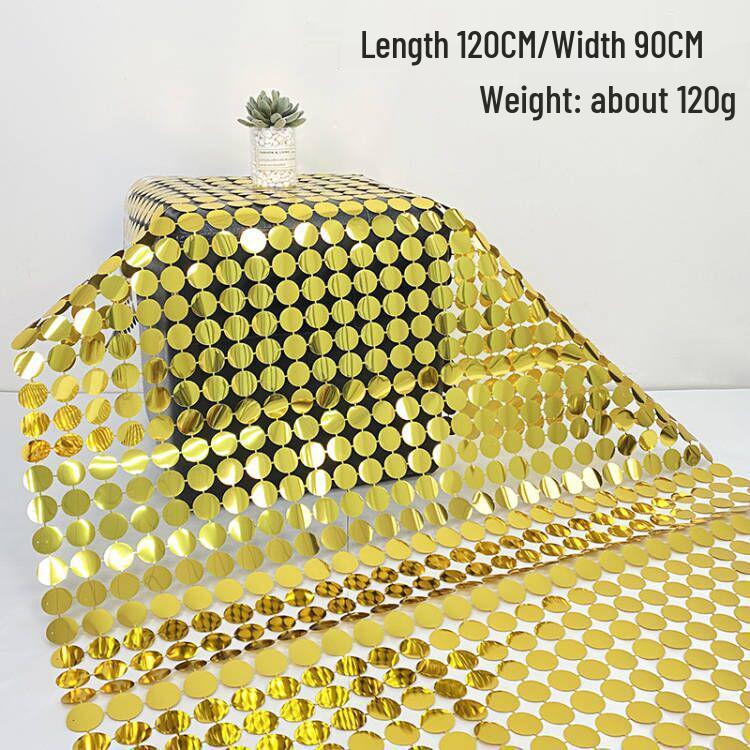 Runde Pailletten-String-Spiegelvorhang für Hochzeits- und Party-Hintergrunddekoration