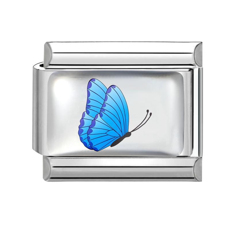 New Lovely Heart Envelope Rose Butterfly Cherry Charm Links Fit 9mm Italian Bracelet Women Men Making DIY Jewelry Gifts