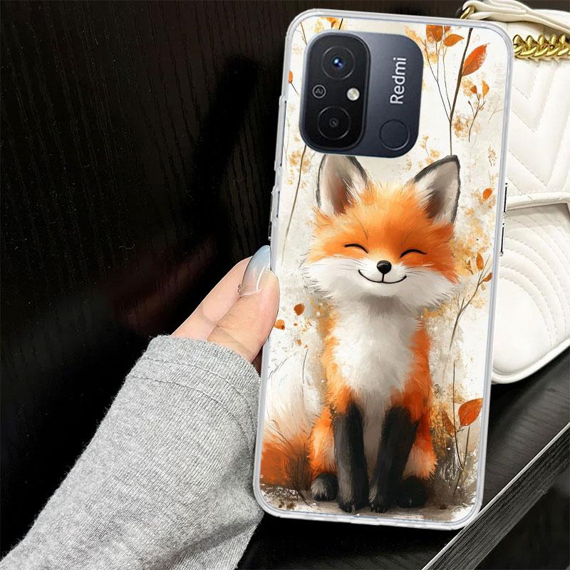 Animal Fox Case for Xiaomi Redmi 14C 13C 13 12C 12 10C 10 10A Phone Cover 9C 9 9A 9T 8 8A 7 7A 6 6A K70 K40 K20 Pro