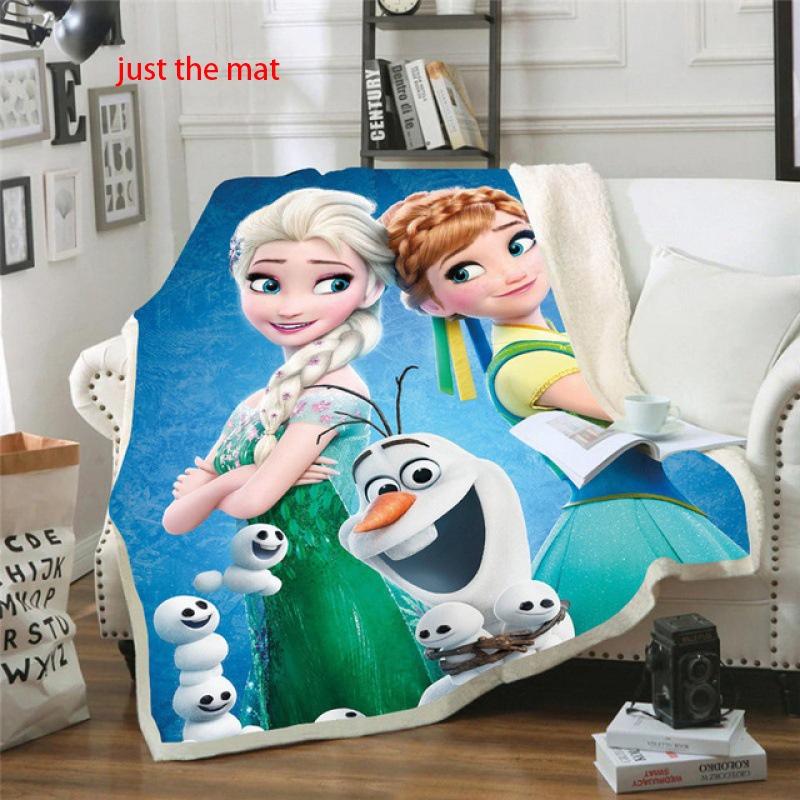 Prinzessin Elsa Flanelldecke Weich und Gemütlich Cartoon-Druckdecke Für Kinder Größe 150*200