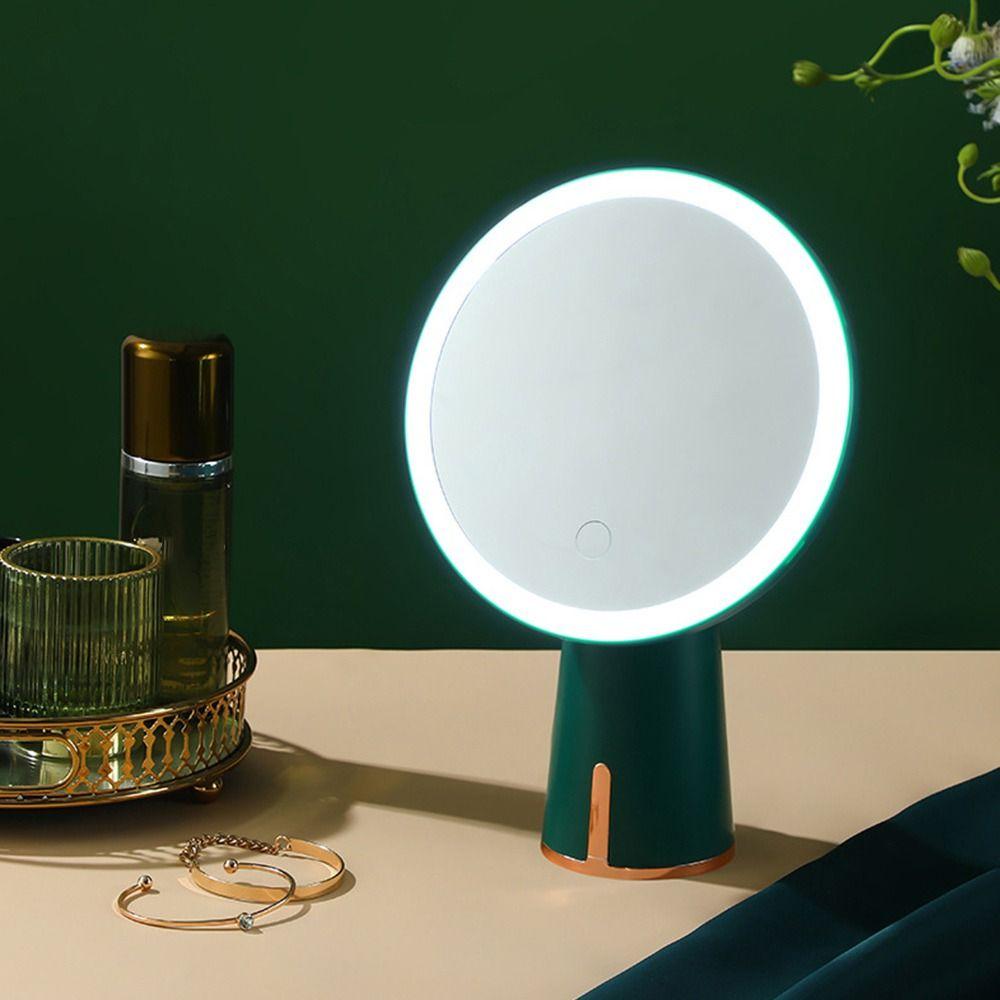 4K Silver Plated LED Makeup Mirror Touch Control Angle Friendly Design Vanity Mirror 3 Brightness Settings Adjustable