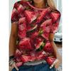 Women's Round-Neck Casual Short Sleeve T Shirt Harajuku Top Y2k Tees Female Clothing