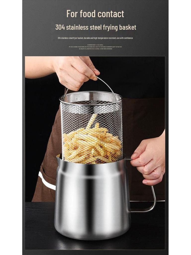 304 Stainless Steel Oil Filter Pot with Screen - Large Capacity Oil Storage & Residue Filtering Bottle