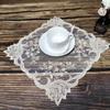 Lace Table Placemat Square Coaster Antique European Embroidery Table Mat  Bar