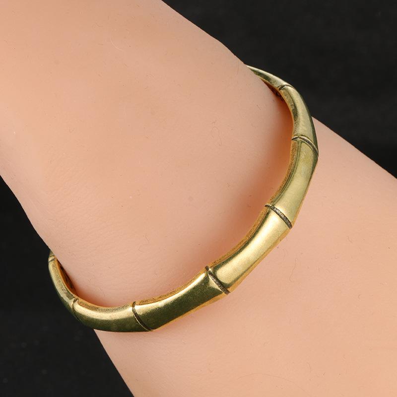 Solid Antique Open Bracelet Ethnic Brass Simple Versatile Women Jewelry