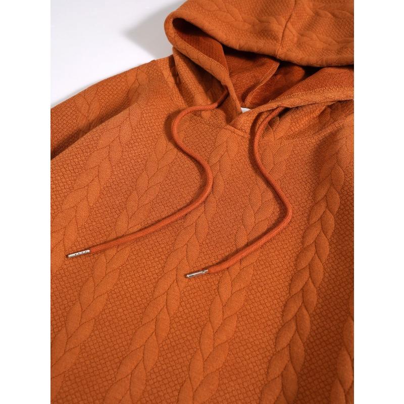 Men's Solid Color Hoodie Casual Fashion Hooded Sweatshirt Versatile Long Sleeve Tops for Men, Multiple Colors Available