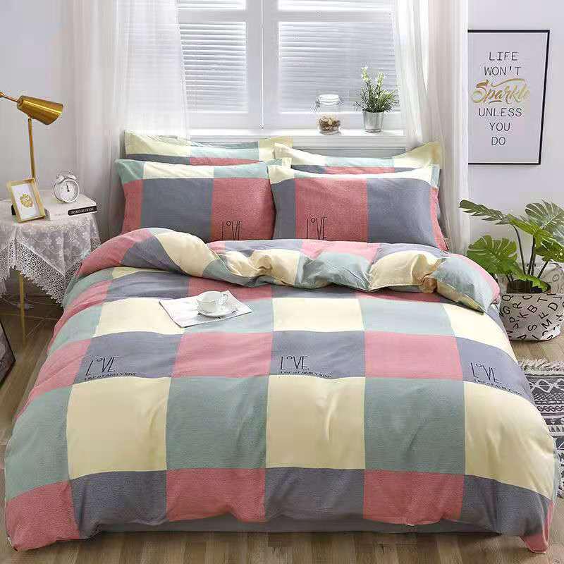Flannel Four-Piece Student Dorm Bedding Set: Bed Sheet & Duvet Cover Gift