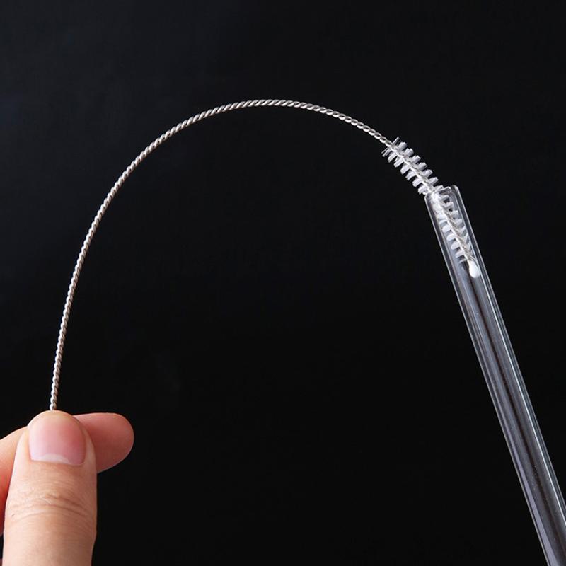 Drinking Straw Cleaning Brush Kit Straw Tube Pipe Cleaner Nylon Stainless Steel Long Handle Cleaning Brushes For Straws