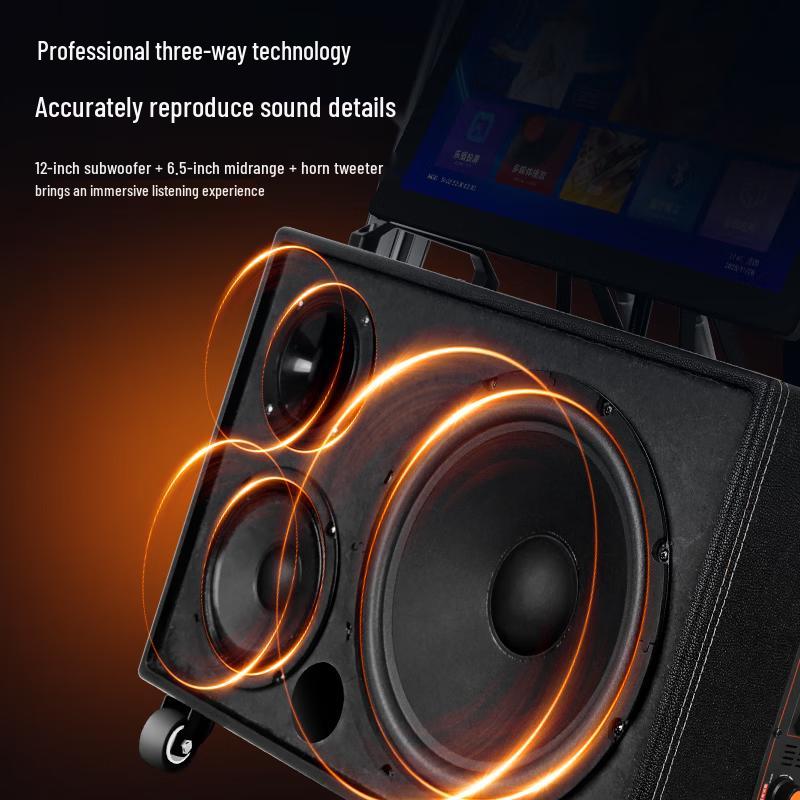 MALONE Portable Karaoke System with Display CN Plug (adapter Included)