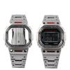 For Casio Small Square GW-M5610DW5600 Series Modified Tiger Rock Pattern Relief Mech Metal Case Strap Watch Trendy Accessories