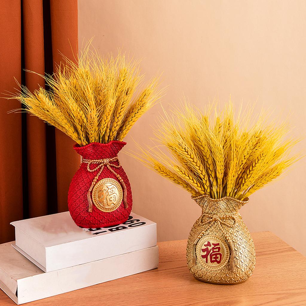 Novelty Flower Vase Planter Pot Money Bag Shape Lucky Decorations Feng Shui for Living Room Decor Gift Dorm