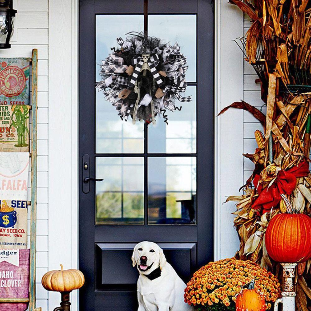 Simulation Skeleton Bride and Groom Garland  Halloween Party Decoration