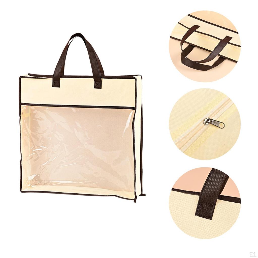 Handbag Dust Bag Purse Protector Beige Multifunctional Storage Organizer for Towels Bed Sheets