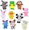 10pcs/set Cute Finger Puppets Baby Mini Plush Toys Kids Educational Finger Toy Cartoon Animals Plush Doll Children Figures Gifts
