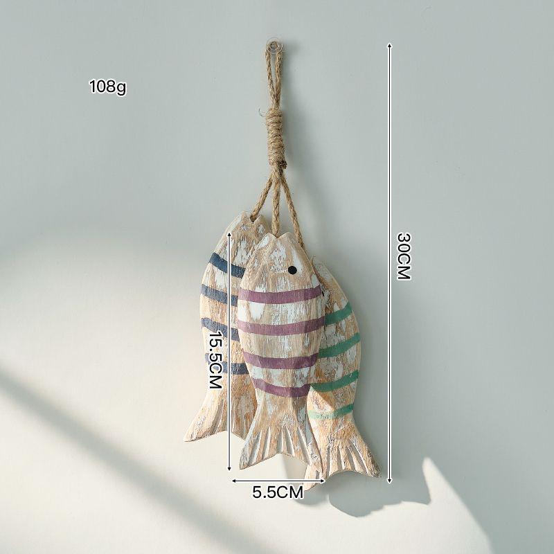 3D-Fisch-Wandanhänger im mediterranen Stil für Hotel- und Flurdekoration