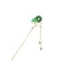 New Chinese Style Ethnic Style Retro Ping An Buckle Cheongsam Hair Ornaments Dripping Oil Flowers Butterfly Tassel Step Shaking Ancient Style Hairpin