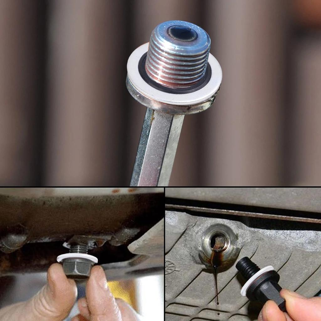 M16 Aluminium Alloy Rubber Gasket Car Oil Sump Drain Plug Sealing Gaskets Rings Washer for Renault Clio Duster Espace Fluence