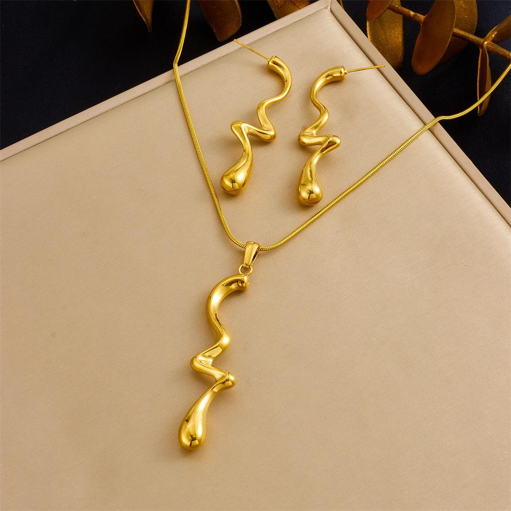 Vintage Heart Fan Shape Blue Turquoise Pearl Drop Earrings Necklace Set with Fashion Gold Accents