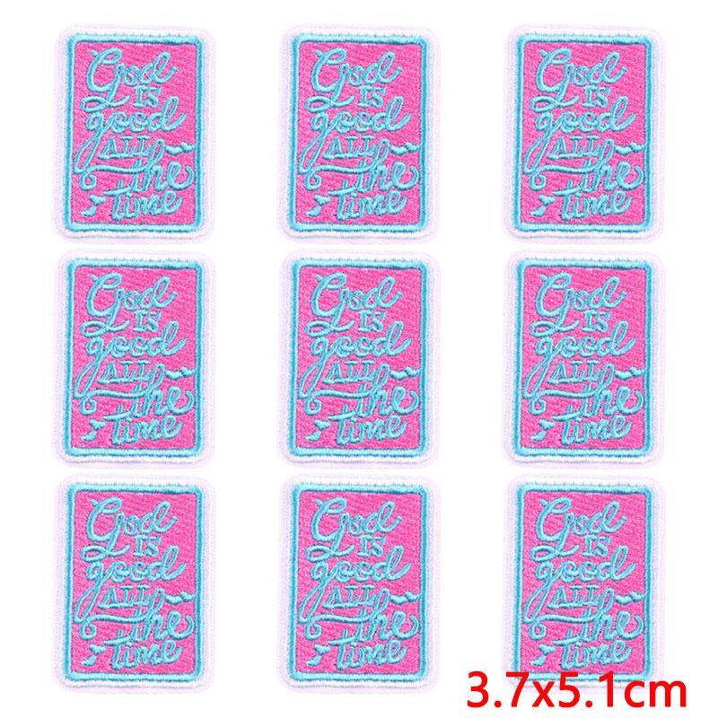 10Pcs/Lot Wholesale Fashion Cartoon Patch Iron On Patches On Clothes Letters Embroidered Patches For Clothing Applique Stickers
