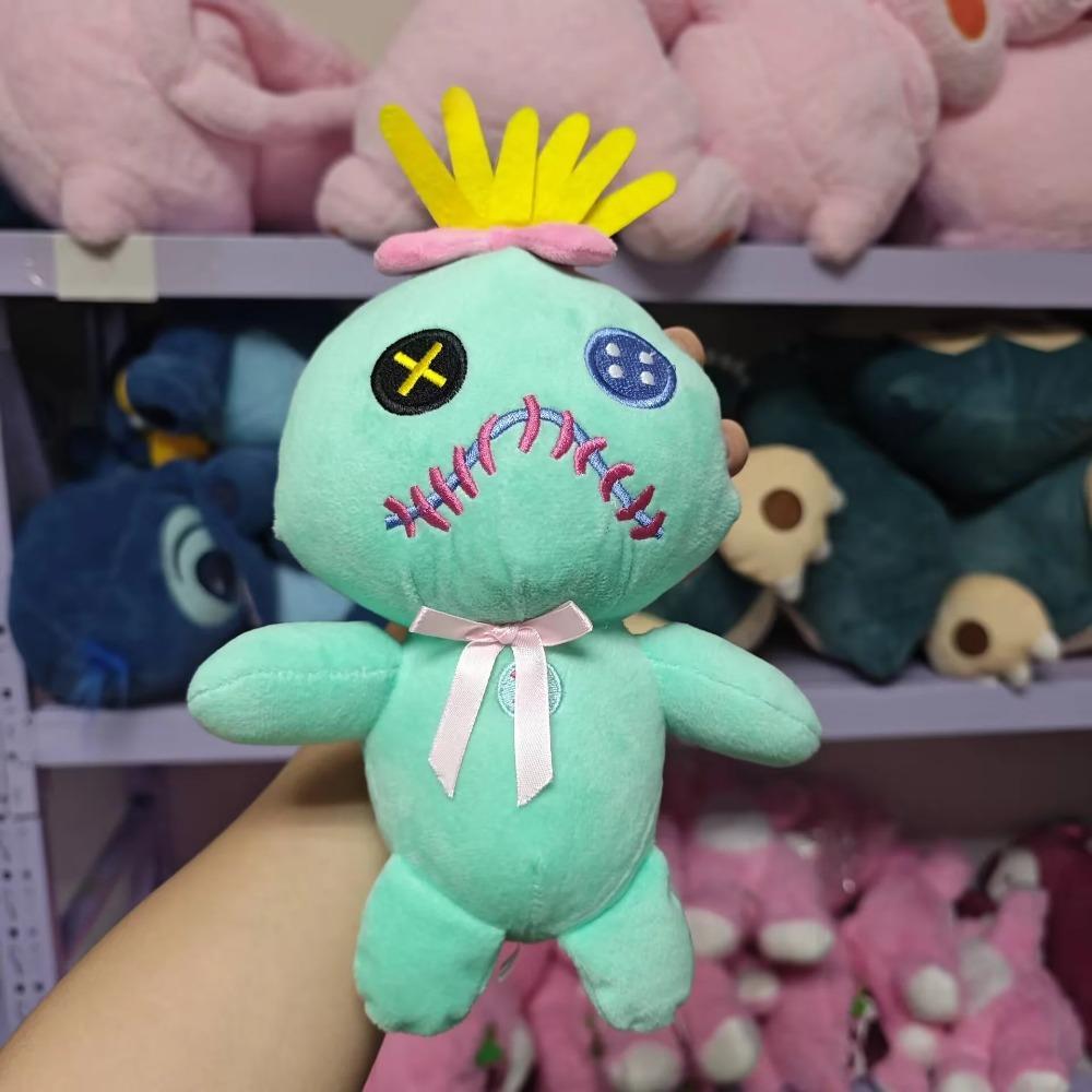 15/22cm Disney Scrump Plush Toys Pendant Cartoon Lilo and Stitch Plush Toys Soft Stuffed Kawaii Green Doll Xmas Gift For Boys