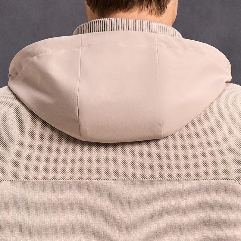 Antonio Men's Detachable Hooded Merino Wool Blend Jacket