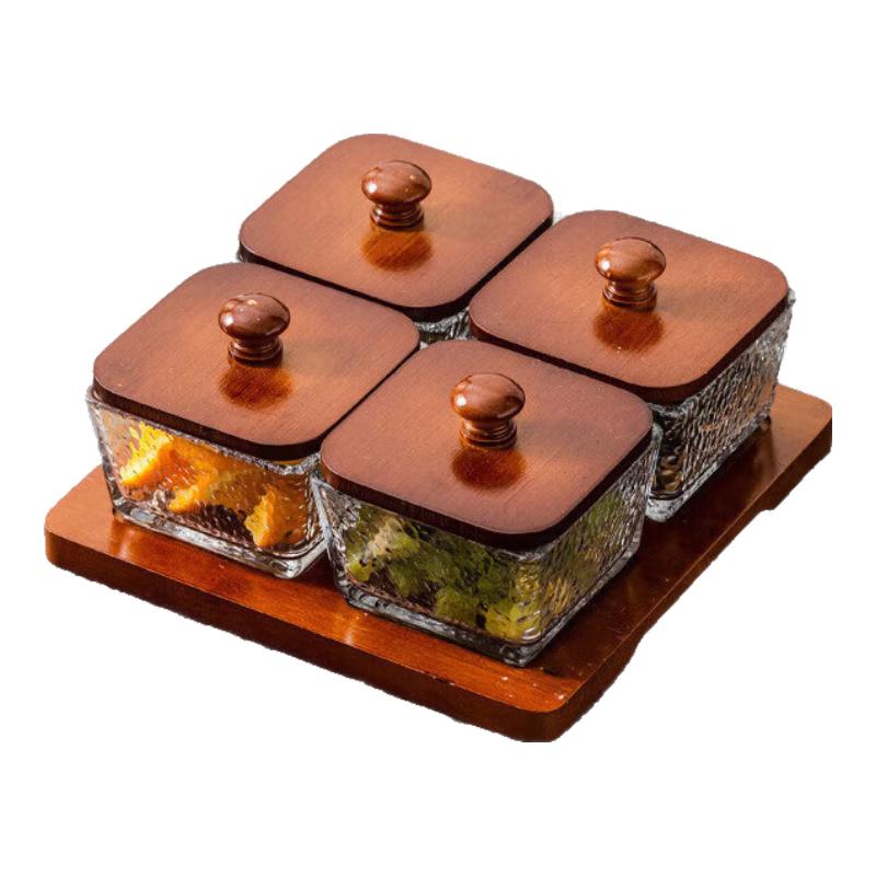 Elegant Light Luxury Glass Snack & Fruit Tray