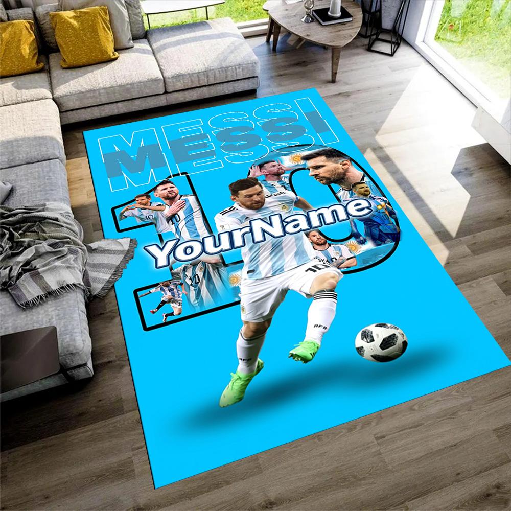 Messi Personalized Text Floor Rug Office Rug Suitable for Kitchen Playrooms Balcony Decorate room Anti-slip Rug Office home decor