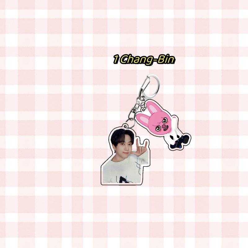 Cartoon Skzoo Acrylic Double-Sided Keychain Acrylic Keychain Accessories Couple Souvenirs Anime Peripheral Gifts