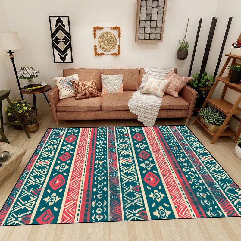 Turkish Bohemia Carpet Washable Non-slip Rug for Bedroom Living Room Home Sofa Decoration Large Decor Floor Fluffy Mat Gift