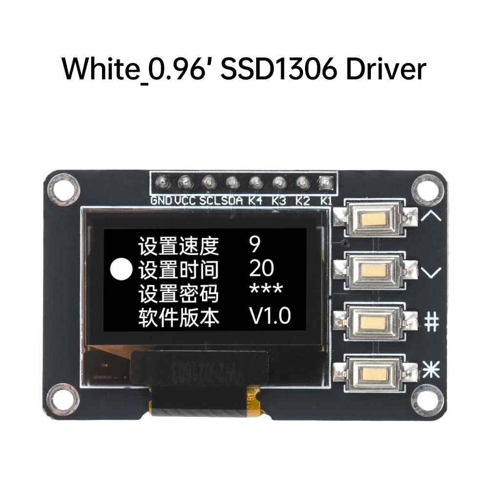 NEW product 0.96 inch OLED IIC White/YELLOW BLUE/BLUE 12864 OLED Display with 4x4 key I2C SSD1315 LCD Screen Board for Arduino