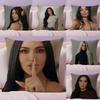 KKim KardashianN Star Cushion Cover Naturalny Len Poszewka na poduszkę Dwustronny nadruk Dekoracyjna poszewka na poduszkę do sofy Wystrój domu Prezent
