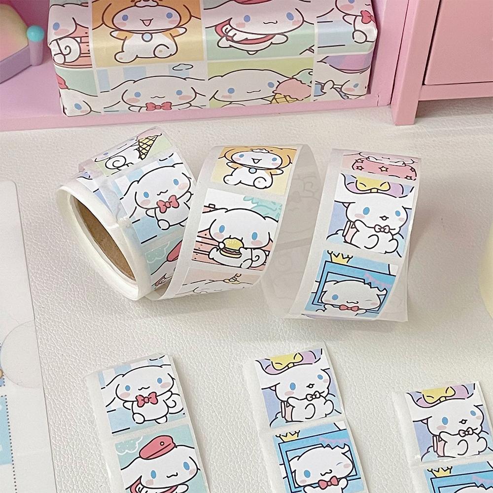 500PCS Cute Kuromi Pochacco My Melody Cartoon Stickers Roll Laptop Scrapbook Phone Diary Kawaii Aesthetic Sticker Decal Kids Toy