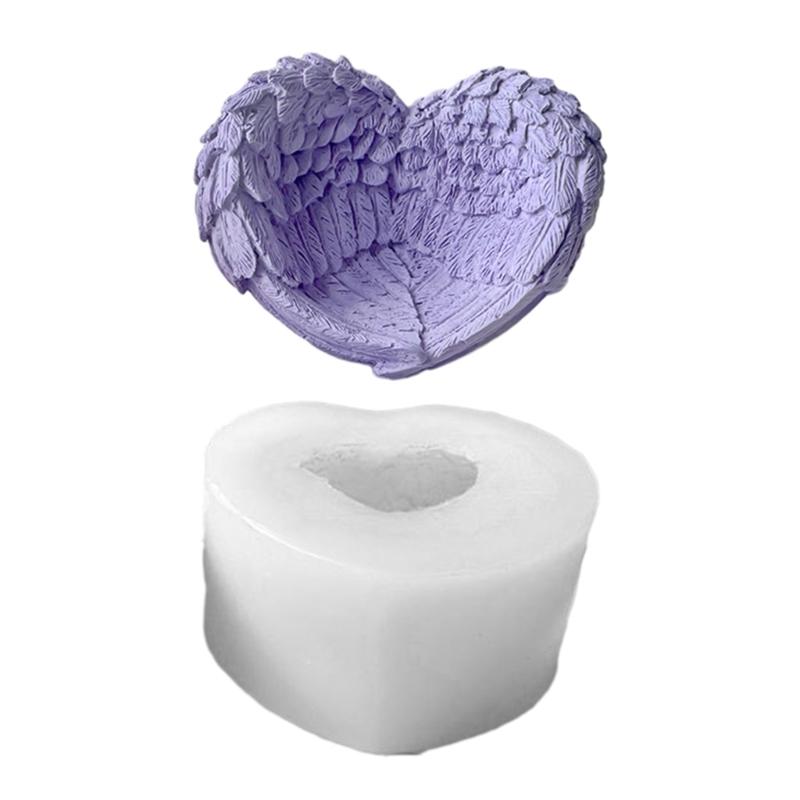 DIY Silicone Mold for Crafting Resin Mold for DIY Crafts Stunning Resin Heart Angel Wing Shaped Decoration Making Mould