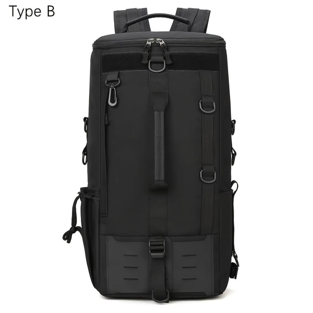 Rucsac pentru Echipament de Pescuit de Mare Capacitate Cutie de Depozitare cu Compartimente Multiple cu Suport pentru Lansete, Potrivit pentru Drumeții și Camping, Geantă pentru Echipament de Pescuit, Rucsac Sport