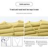 2024 Women's Lightweight Down Jacket, Short, Round V-Neck, Warm, Collarless, Slim Fit, Plus Size, Autumn/Winter Coat