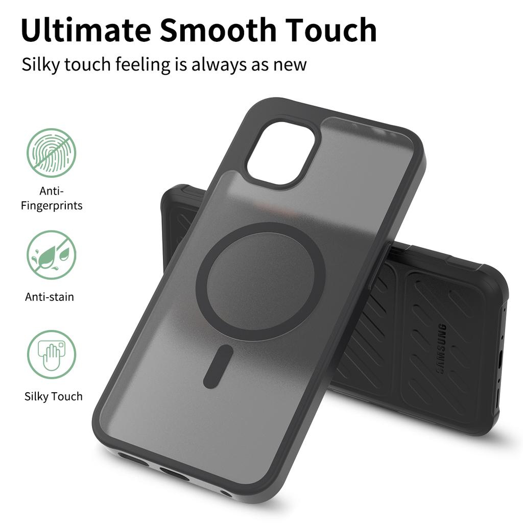Skin Feel Shield Magnetic Case For Samsung Galaxy XCover7 Pro Magsafe Wireless Charging TPU Frame Hard Plastic Phone Cover