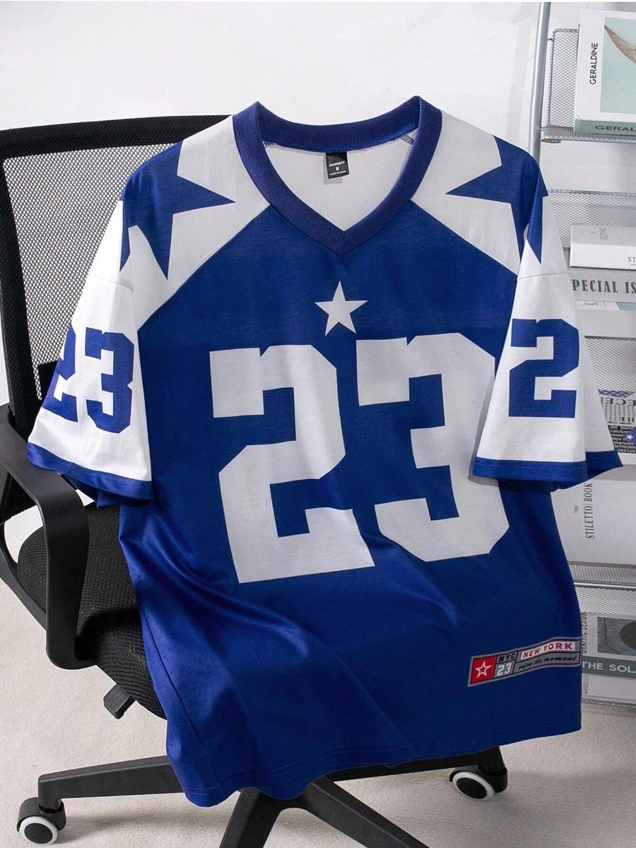 Summer New Men s V-neck T-shirt Casual and Sporty Digital Print Mesh Breathable Street Men s Wear S