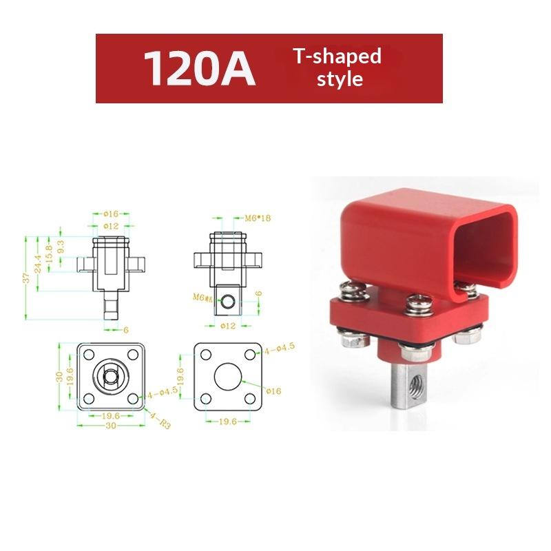 100/120/200/300A Vollkupfer Lithium-Batterie Energiespeicheranschlussklemme Batterieverbinder Batterie-Speicheranschlussklemme Pol