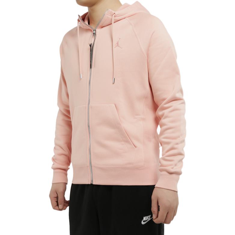 Jordan Solid Color Zip Hooded Jacket Men Jackets Pink AV2961-623