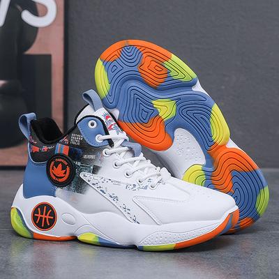 Teen Basketball Shoes Comfortable High-top Training Shoes Outdoor Sports Field Non-slip Competition Basketball Shoes for Men