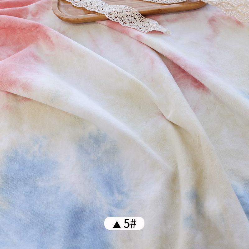 Breathable Tie Dye Fabric Casual Colorful Teens Korean Style Homewear Cloth Sewing Streetwear Decoration Vintage Fashion Chic