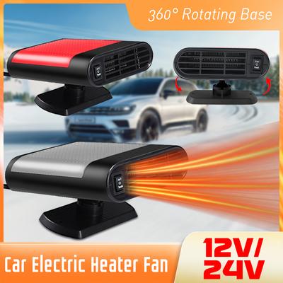 360 Grad Drehbarer Auto Elektrischer Heizlüfter 12/24V Tragbare Autoheizung 1200W Auto Windschutzscheibenenteiser Entnebelung Enteisung Heizlüfter