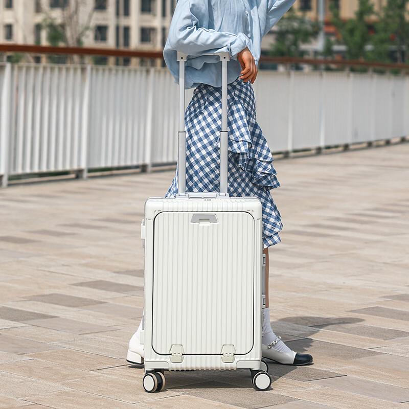 Hengyuanxiang Front-Opening Aluminum Frame Suitcase