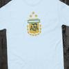Dres fotbalového týmu Argentiny, Dárek pro fotbalového fanouška, Gildan 5000, Unisex tričko