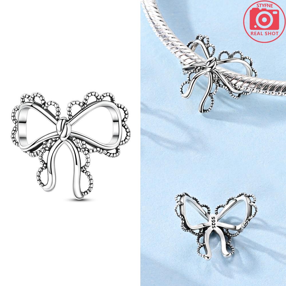 Copper Pink Ballet Girl Bow Pendant Charms Beads Fit Original Bracelet Necklace Jewelry Making For Women Diy