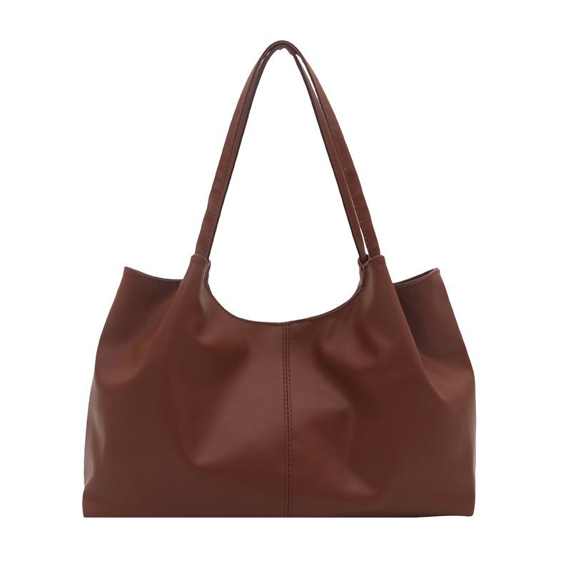 

Niche design tote bag is popular today, niche fashion large capacity daily commuting class shoulder bag коричневый